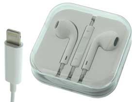 I7 Earbuds with Microphone & Control Functions, White
